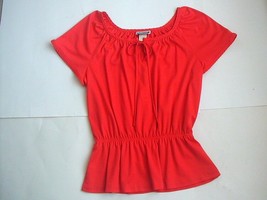 Vintage Ship &#39;n Shore Short  Sleeve Peplum Top with Tie  Size 16 - $9.99