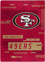 San Francisco 49ers Plush 60&quot; by 80&quot; Digitize Design Raschel Blanket - NFL - £38.54 GBP