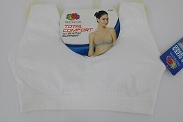 FRUIT OF THE LOOM TOTAL COMFORT BRA SZ S WHITE PADS FLEXIBLE WIREFREE SH... - $5.99