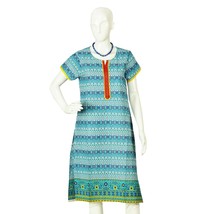 Srishti XL-107cm 100% Cotton Kurta /Mughal Inspired Geometric Print/FREE... - £16.31 GBP