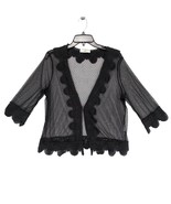 ISSI Sheer Black Crochet Lace Cardigan 3/4 Sleeve Top, Women&#39;s M Witchy ... - $33.95 CAD