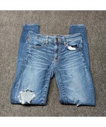 American Eagle Jeans Women 6 Long Blue Jegging Low Rise Next Level Stret... - £13.02 GBP
