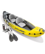 Explorer K2 Kayak, 2-Person Inflatable Kayak Set with Aluminum Oars, Man... - £152.45 GBP