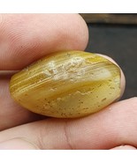 Ancienne perle d&#39;agate jaune Suleimani, rare perle d&#39;agate de l&#39;Himalaya... - $113.10 CAD