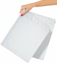 100 White Poly Bubble Mailers 9.5 x 13 Peel and Seal Bubble Padded Envelopes - £63.88 GBP