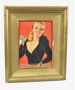  Vintage Pinup Girl Framed Print     - $745.43 MXN
