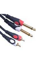1/4 to RCA Cable Dual RCA to Dual 1/4 TS Interconnect Cable 20 Foot 6m NEW - $24.74