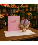 Carnations pop-up card 15cm x 20cm UK Sales only - $10.00