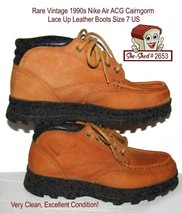 Vintage 1990s Nike Air ACG Cairngorm Sz 7 US - Lace Up Leather Boots - $74.95