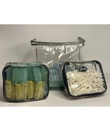 VTG Goody Hair Roller &amp; Pin Set With Clear Zippered Storage Bags - $37.10