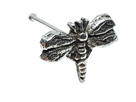 Dragonfly Nose Stud Transformation Insect 22g (0.6mm) 925 Silver Ball End Pin Uk - £4.89 GBP