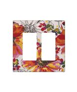 Xuejiaku 2 Gang Watercolor Flowers Wall Plate Double Rocker Switch Cover - $127.04 MXN