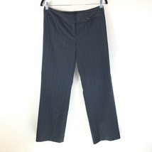 Ann Taylor Womens Lindsay Dress Pants Cotton Blend Pinstripe Navy Blue Size 4 - £11.41 GBP