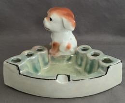 Puppy Dog Ashtray Cigarette Holder Vintage Lustreware made in Japan - £5.99 GBP