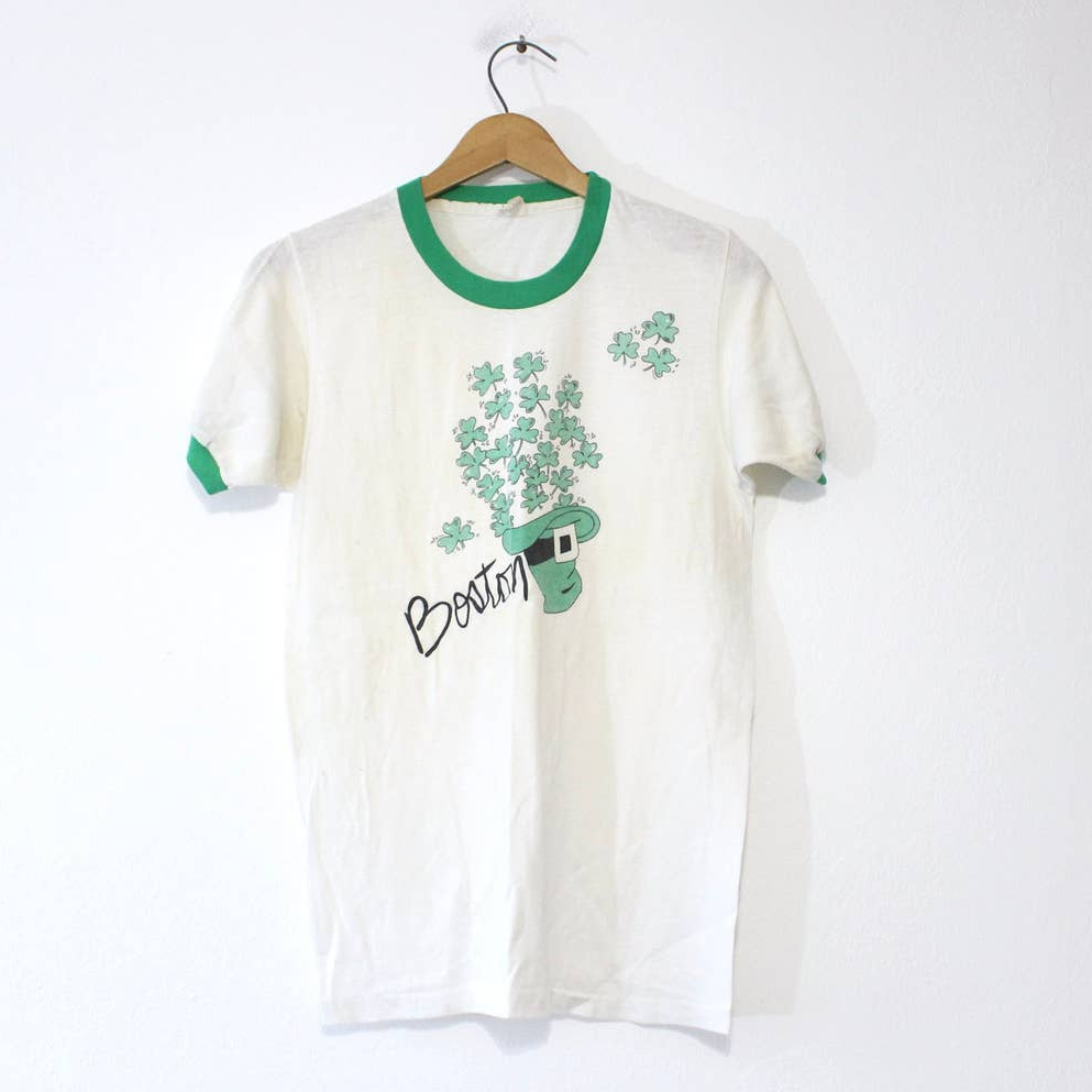 Primary image for Vintage St Patricks Day Boston T Shirt Medium