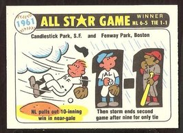 1981 Fleer 1961 All Star Game Stu Miller Windblown Fenway Rainout Twins Sticker - £1.59 GBP