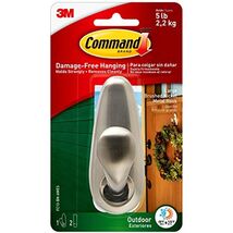 Command Outdoor Metal Hook, 1 Hook, 2 Strips, Water-Resistant Strips - €23,45 EUR