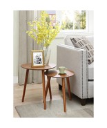 Nesting End Table Set 2-PC Wooden Tables Sofa Accent Side Living Room Fu... - £100.72 GBP