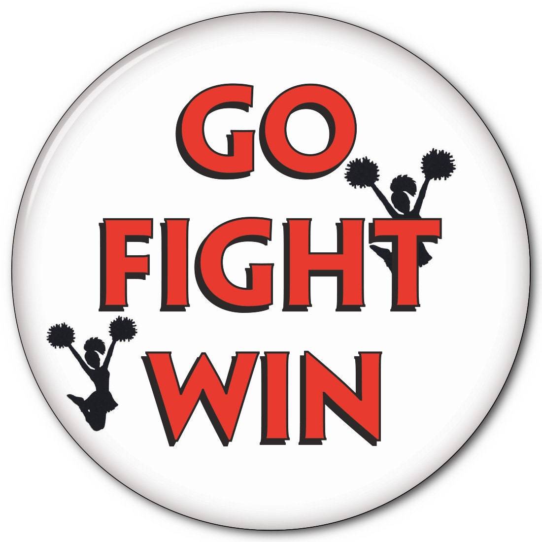 CHEERLEADER Go Fight Win HALLOWEEN Costume Prop Cosplay Button pinback 3... - $7.99