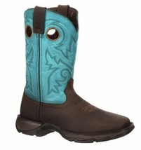 Teal Lady Rebel Western Durango® Women&#39;s Bar None Western Boot 10M Steel Toe - $56.36