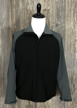 Zorrel Men&#39;s Softshell Jacket Coat Black/Grey Stretchy, Size Large Style... - £11.67 GBP