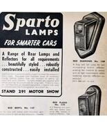 1954 Sparto Car Lamps Earls Court Advertisement Motor Show Automobilia D... - $35.02 CAD