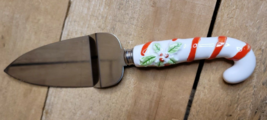 LILLIAN VERNON Candy Cane Handle Cake Pie Server Vintage Holiday Christmas - $18.15