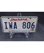 2004 Louisiana License Plate Sportsman’s Paradise # IWA 806 - $19.80