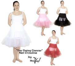White Black Red or Pink 50s Style Crinoline Petticoat Slip Sz M/L to XL ... - $24.00