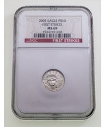 2005 P$10 1/10 Oz. Platinum American Eagle NGC MS69 First Strikes - £198.31 GBP