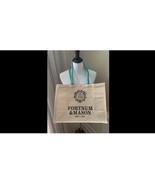 fortnum and mason tote bag shopping Jute Blue large uk london british Tea - £22.05 GBP