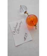 Beautiful, simulated orange crystal costume handmade pendant necklace piece - £16.41 GBP