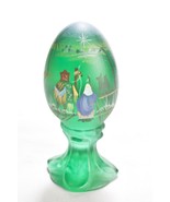 Fenton Birth of A Savior &quot;The Journey&quot; Pedestal Egg 552/2500 Vintage - £84.98 GBP
