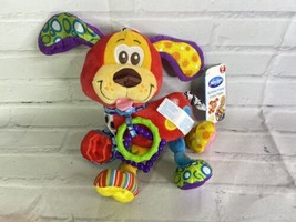 Playgro Activity Friend Pooky Puppy Dog Colorful Baby Rattle Teething Ring Toy - £16.61 GBP