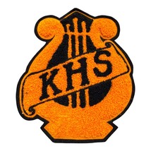 Vintage KHS Chenille School Letterman Patch Jacket High Band Harp Retro ... - $18.69