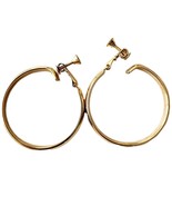 Vintage Clip On Earrings Hoopd Gold Tone MCM 1980-90s Jewelry Collectibl... - $19.99