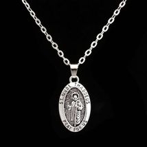 ST. JUDE THADDEUS NECKLACE 17" Chain Catholic Saint Protection Charm Pra... - $4.95
