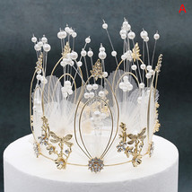1pcs Handmade  Wedding Bridal Hair Accessories Hair Jewelry Feather Round Prince - £12.12 GBP