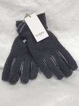 Men's Small/Medium Faux Shearling Gloves - Goodfellow & Co Black image 2