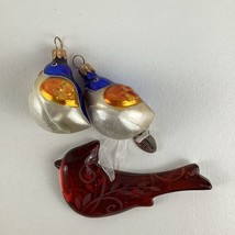 Hallmark Keepsake Christmas Tree Ornament Blown Glass Partridge Cardinal... - $29.41