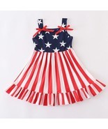 NEW 4th of July Girls Boutique Patriotic Star &amp; Stripes Flag Dress - $5.99+
