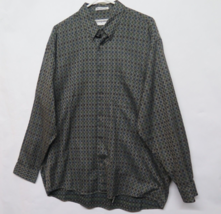 VTG Jhane Barnes Shirt Mens Large Japan Woven Fabric Geometric Abstract ... - $36.05