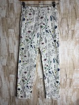 H&amp;M Straight Leg Floral Pants Womens Size 4 Chino Abstract Color Spring - $279.00 MXN