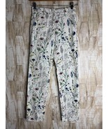 H&amp;M Straight Leg Floral Pants Womens Size 4 Chino Abstract Color Spring - $279.28 MXN