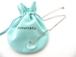Tiffany &amp; Co Crystal Puff Heart Necklace Pendant Charm Chain Silver Gift... - $448.00