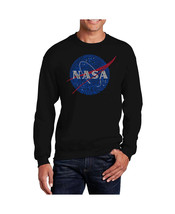 La Pop Art Men&#39;s Word Art Nasa&#39;s Most Notable Missions Sweatshirt Black-2XL - $29.99