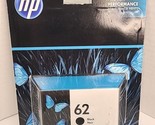 HP 62 Black Ink Cartridge | Works HP ENVY 5540, 5640, 5660, 7640 Series ... - £13.52 GBP