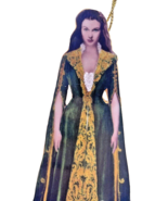 Scarlett O&#39;Hara Ornament Bradford Exchange Green &amp; Gold Robe Gone with t... - $74.62