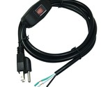 6Ft 18 Gauge 3 Prong Ac Power Cord Cable With On Off Switch, Pigtail (Op... - $28.49
