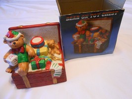 Rare Vintage Santa on Toy Chest Music Box A Christmas Place collectible Works  - £6.00 GBP